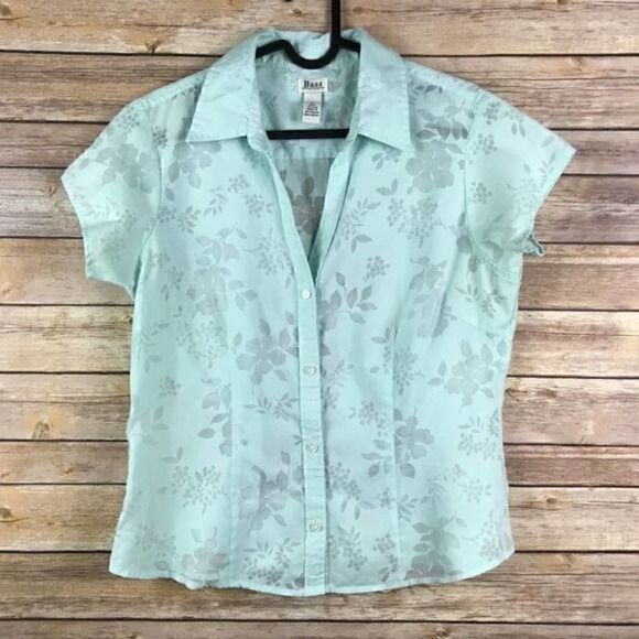 G.H. Bass & Co. Button Down Shirt Green Size Med - Picture 1 of 5